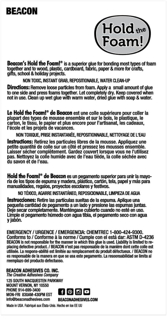 Beacon Hold the Foam! Glue for Styrofoam and Foam - image 2