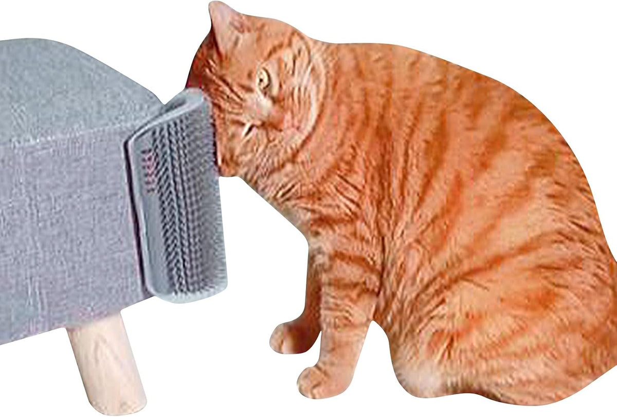 Cat Face Scratcher Wall Corner Massage Comb, Self Grooming Brush – Essentials for Cats - pink - image 3