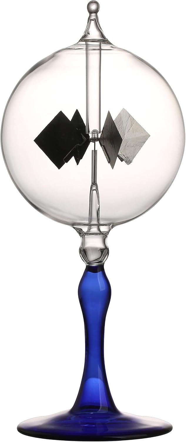 DORAMI large Crookes radiometer, solar light mill in transparent glass - view 4