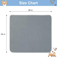 Washable Pee Pads for Dogs, Nonslip and Leak-Proof Dog Pee Pads - Gray / 34" x 36" (2 Pack) - image 4