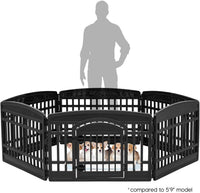 IRIS USA 4-Panel Dog Playpen, Pet Enclosure - 6 Panel - 24" H / Black - image 2