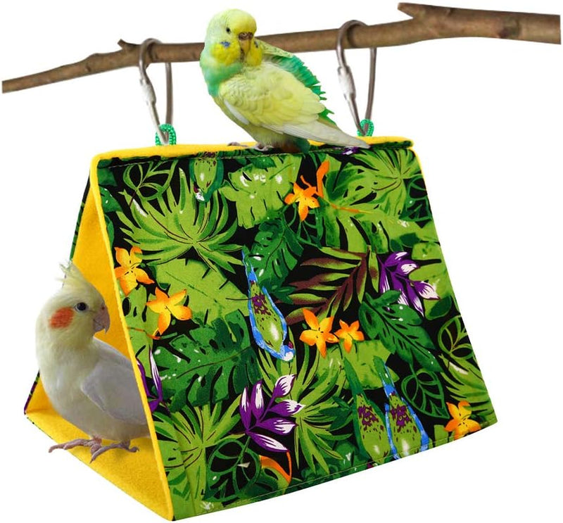KAMA BRIDAL Bird Nest Hanging Cage Tent for Small Pets Parrot Hammock - L / Rainforest