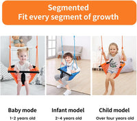 2 -in - 1 Toddler Swing. Swing Seat for kids Adjustable Ropes, for Kids Heavy Duty Rope Play - Orange - image 3