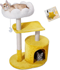 Cat Tree, Cloud Cat Tower with Soft Bed - 33" with Condo