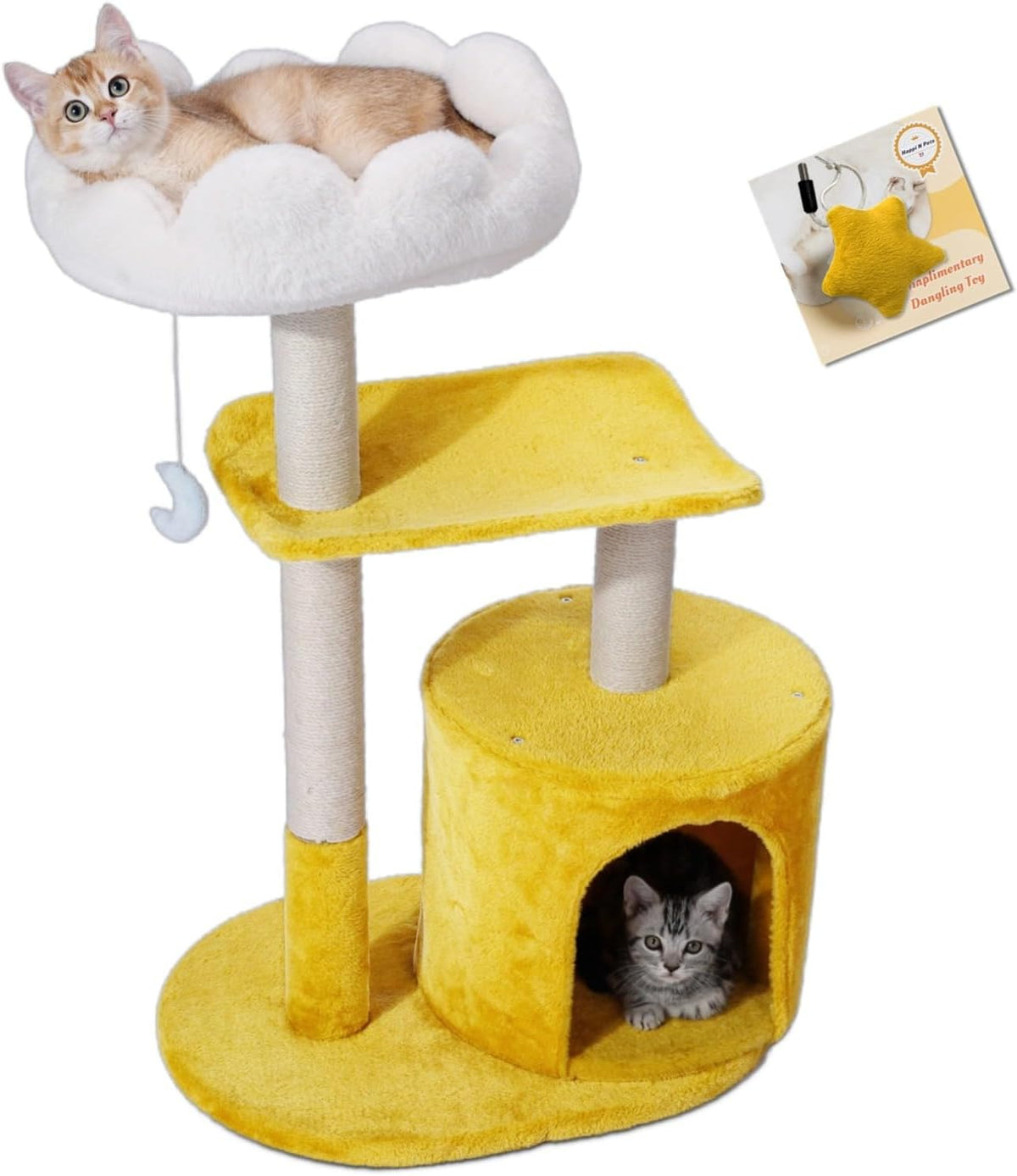 Cat Tree, Cloud Cat Tower with Soft Bed - 33" with Condo