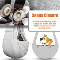 Tomkas Small Dog Sling Carrier, Classic Pocket & Classic Strap - Grey / M - Zip pocket & Adjust Strap - image 3