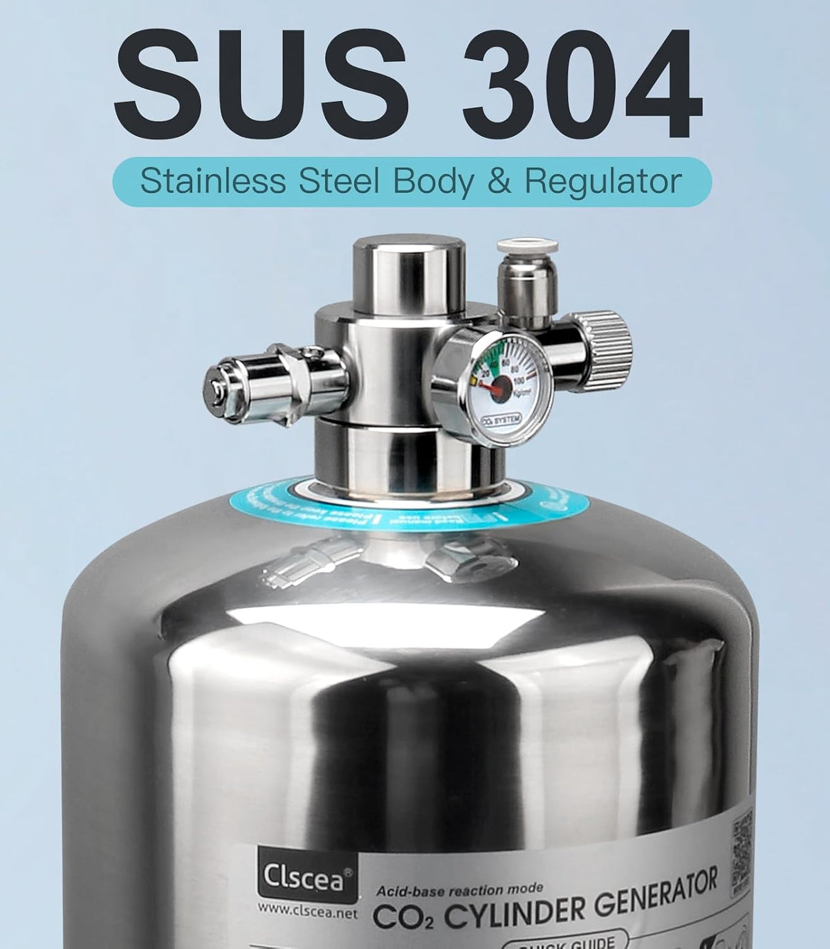 Aquarium CO2 Generator Double Runtime with Solenoid Valve 4L - G802S - image 2