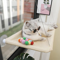 Khaki Cat Window Hammock Perch Cat Safety Sunny Bed with Durable - Khaki