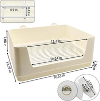 VCEPJH Extra Large Bunny Litter Box for Cage - White - image 2