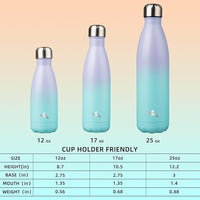Insulated Water Bottles,17 oz Double Wall Stainless Steel Vacumm Metal Flask for Sports Travel,Lavender Green