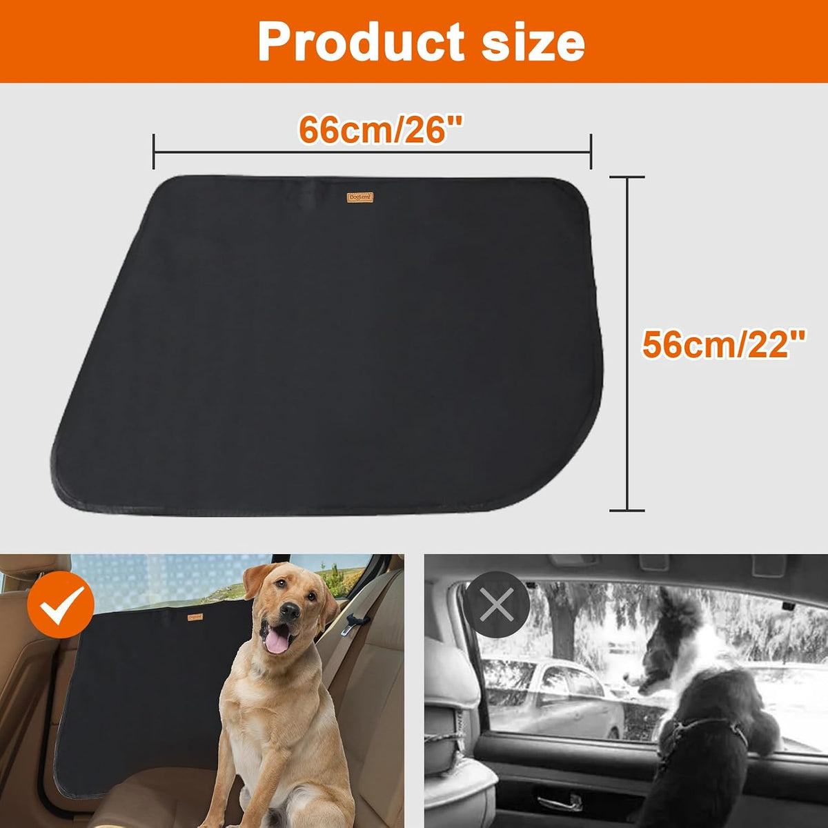 Car Door Covers 2Pack, Door Protector from Dog Scratching Black – Essentials for Dogs - image 2