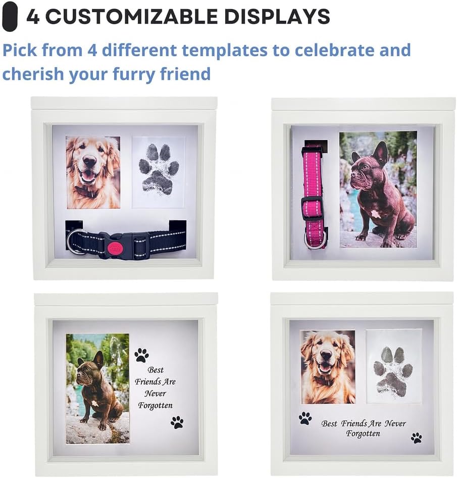 Black Dog Urn for Ashes 4 Customizable Displays Ink Paw Print Kit – Essentials for Dogs - White - image 4