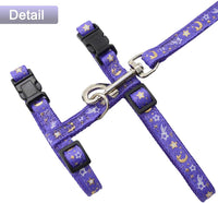 Cat Harness and Leash Set for Outdoor Walking Escape Proof Adjustable - Purple / XL - image 2