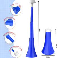 Collapsible Stadium Horn 24 Inch Vuvuzela Trumpet Blow Horns - Blue - image 2