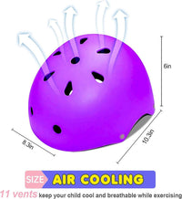 Adjustable Kids Helmet with Knee Pad, Elbow Pads & Wrist Guards - purple / Medium( 8-14 years ) - image 3
