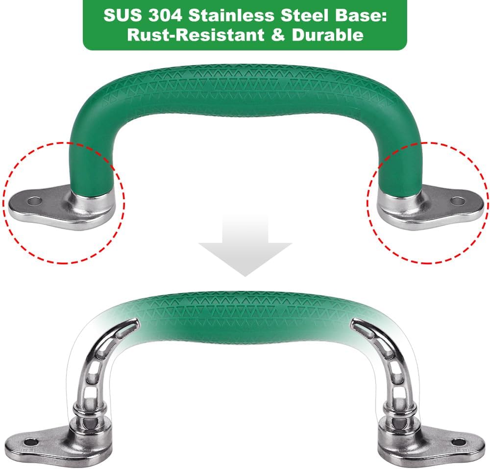 SELEWARE black playground safety handles with steel brackets, 2 pack - view 11