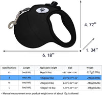 16ft Retractable Dog Leash for Large Breed Dogs up to 110 lbs - Small / Black - image 2