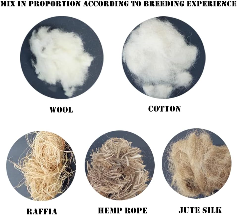 YJJKJ Natural Mixing Nesting Material Pads for Bird Nest - 40G / 1.4OZ - image 2