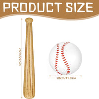 Lewtemi inflatable baseball set with 4 blow-up bats and 2 baseball-print beach balls - view 13