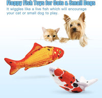 TOOGE 2 Pack 9" Floppy Fish Cat Toys with SilverVine and Catnip - Koi + Red Koi - image 3