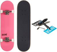 [CCS] Skateboard Complete, Maple Wood, Professional Grade - Pink / 8.00" x 32.00"