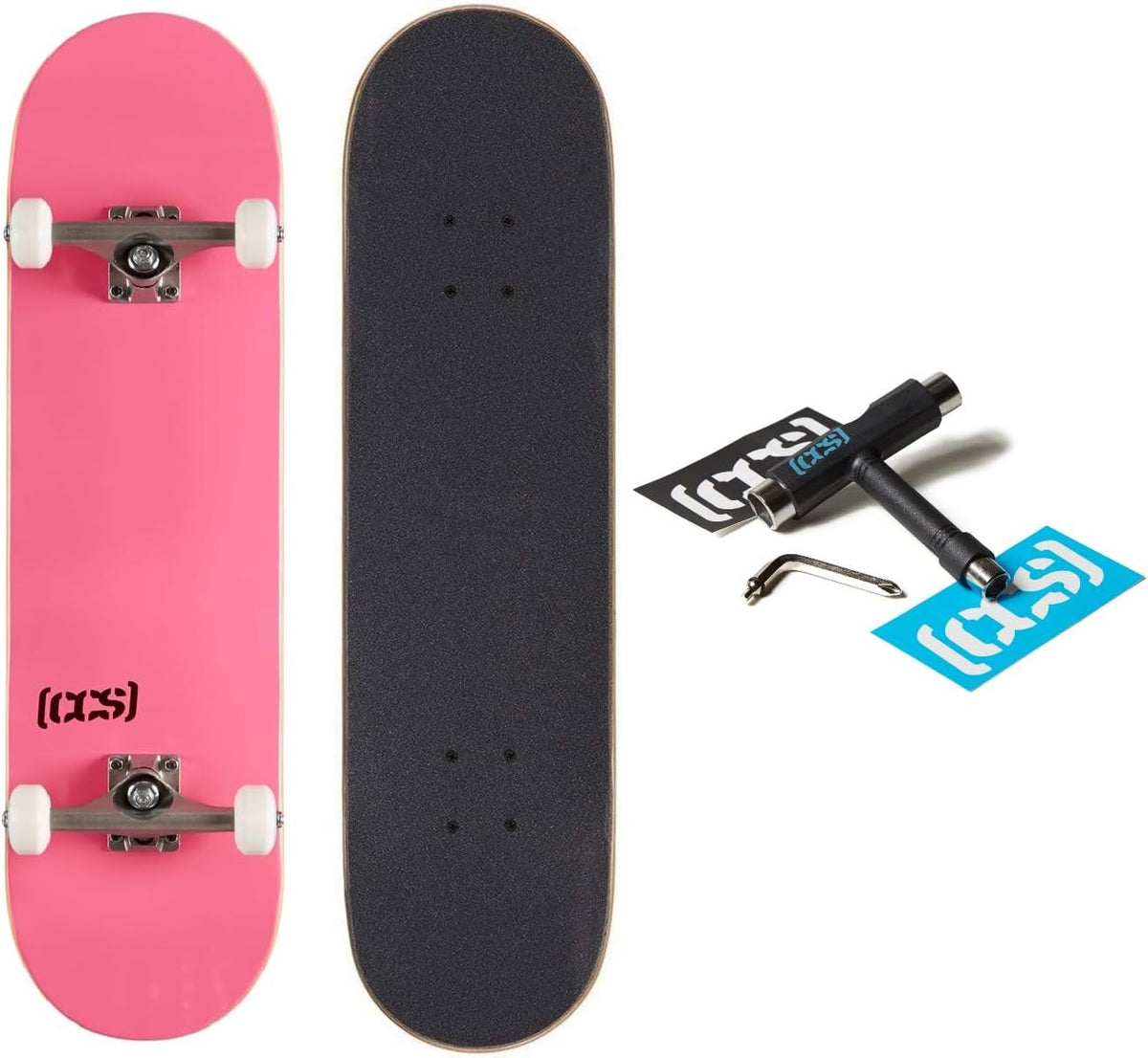 [CCS] Skateboard Complete, Maple Wood, Professional Grade - Pink / 8.00" x 32.00"