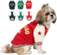 Warm Dog Varsity Jacket Heavyweight Fleece Pet Coat Small-4XL