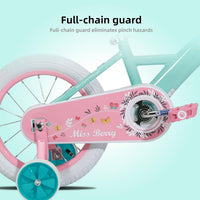 JOYSTAR 10" 12" 14" 16" Kids Bike for Boys and Girls Ages 1-7Y – Fun for Kids & Family - Green / 14 Inch with Training Wheels - image 4
