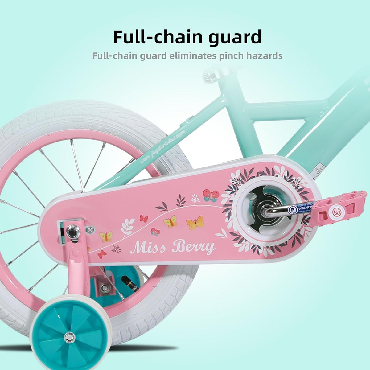 JOYSTAR 10" 12" 14" 16" Kids Bike for Boys and Girls Ages 1-7Y – Fun for Kids & Family - Green / 14 Inch with Training Wheels - image 4
