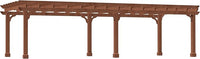 MUPATER 12x20 FT Retratable Wooden Pergola Gazebo for Patio Stakes, Quality Supported Structure, Snow and Wind Supported, Outdoor Pergola Garden Shelter Cedar Framed for Backyard,Deck,Garden
