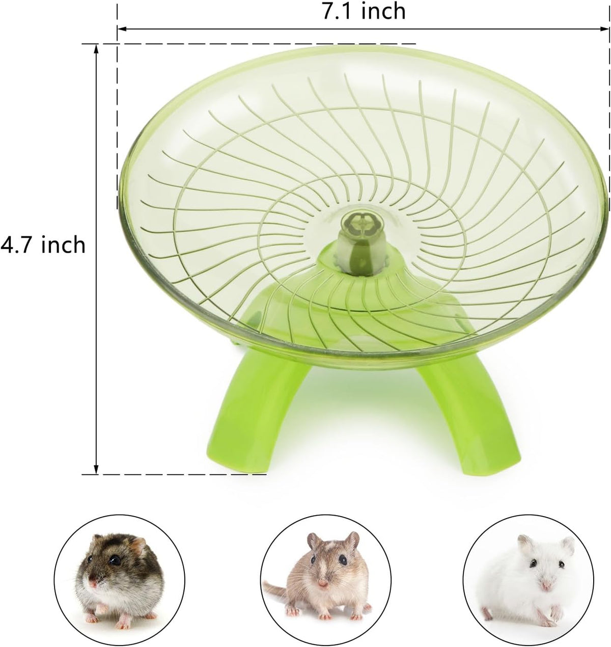 Hamster Wheel Flying Saucer Silent Exercise Wheel Running Wheel - Green - image 4