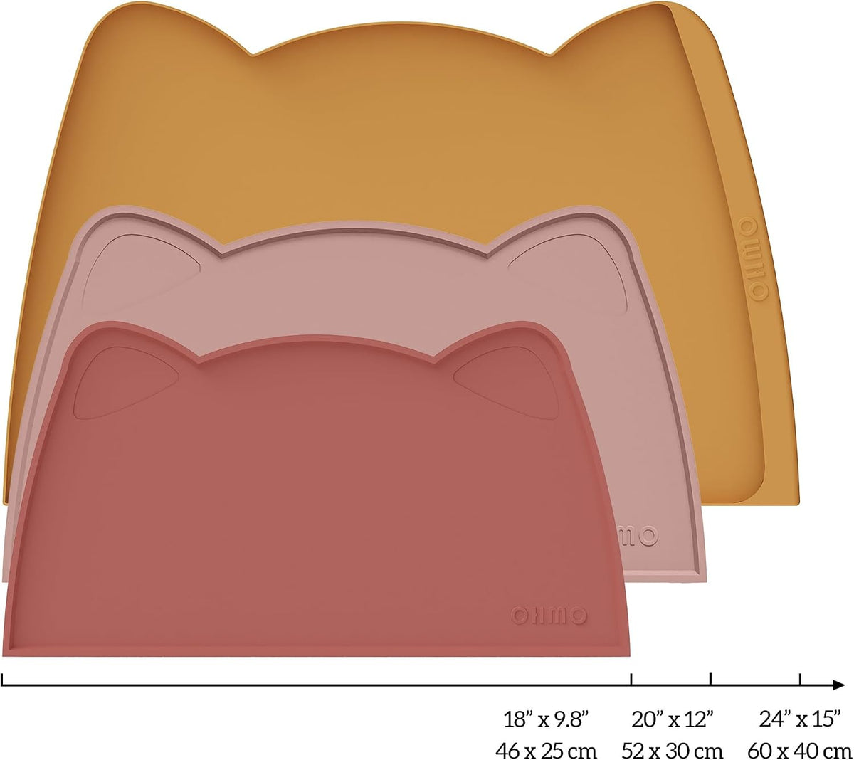 OHMO Cat Food Mat, Silicone Pet Feeding Mat, 18x9.8 - 18"L x 10"W / Erythrinus - image 2