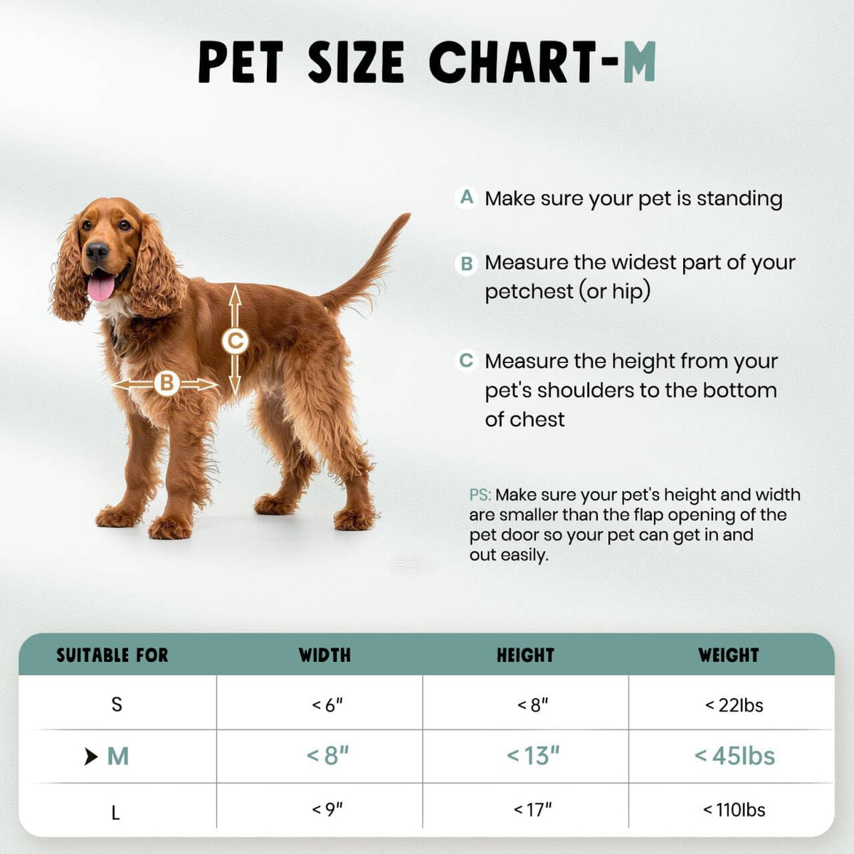 All Aluminum 3 Flaps Insulated Dog Door for Door – Essentials for Dogs - Medium - image 3