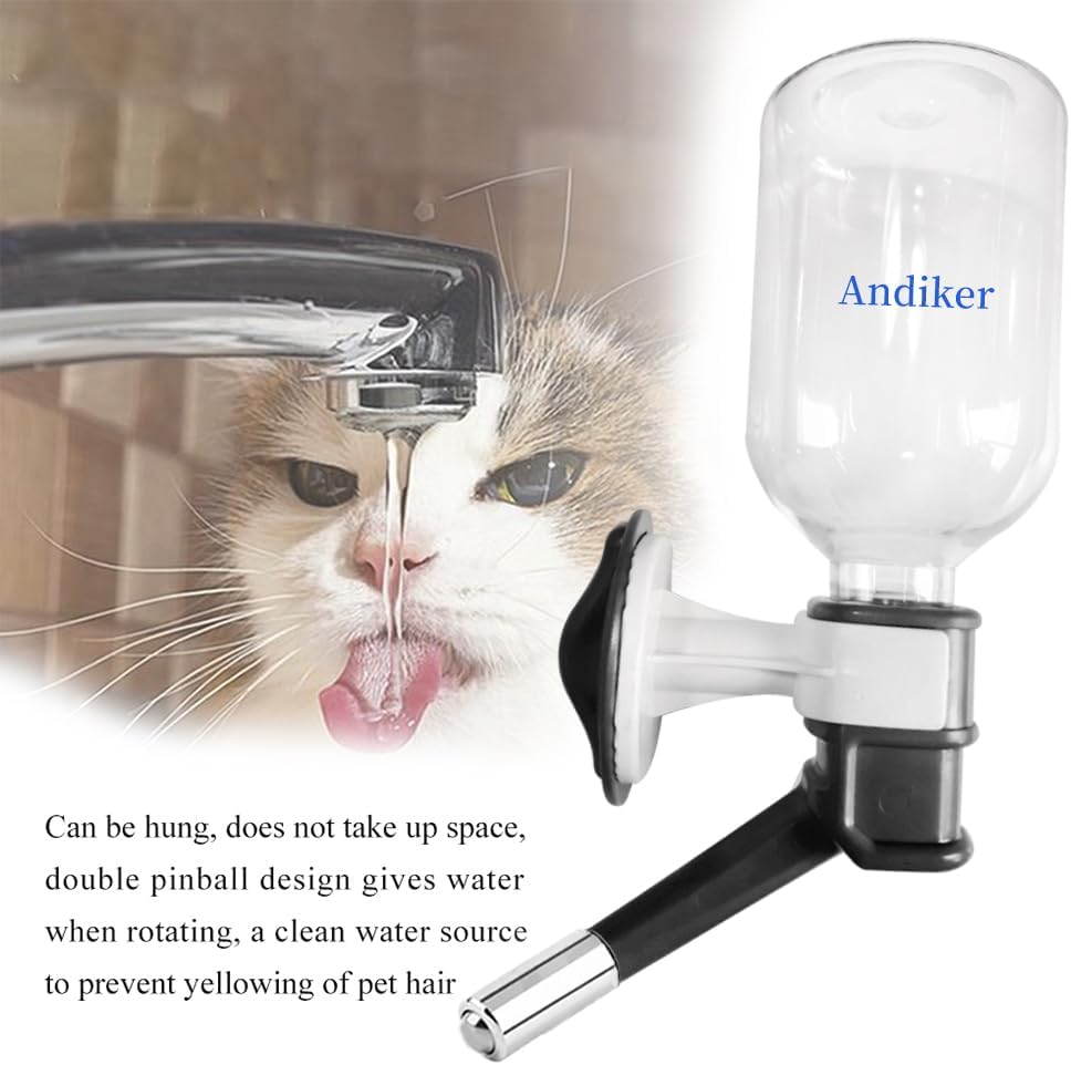 Andiker Dog Water Bottle for Crate - Black - image 4