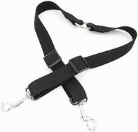 No tangle dog leash coupler with 1 inch nylon straps and nickel plated swivel clips - view 3