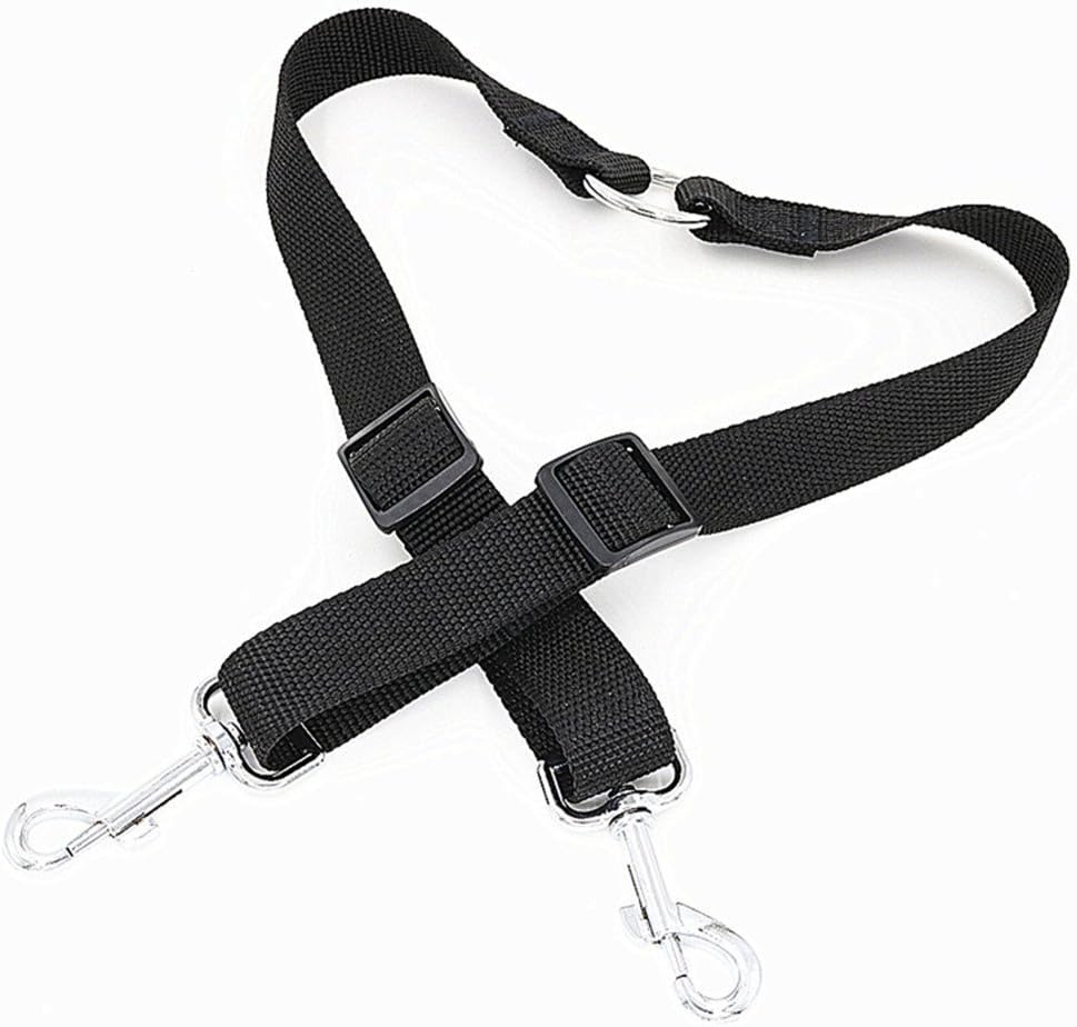 No tangle dog leash coupler with 1 inch nylon straps and nickel plated swivel clips - view 3