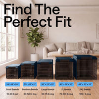 GORILLA GRIP Dog Enclosure Crate Cover Kennel Cage Topper 42in - Navy / 36" X 23" X 25" - image 2