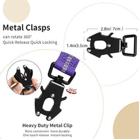 Heavy Duty Bungee Dog Leashes, 4-6FT Shock Absorbing Tactical Dog Leash with 2 Padded Handles, Metal Carabiner Clip,Car Seatbelt, Reflective Dog Leash for Medium Large Dogs (Purple)
