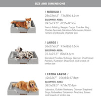 Friends Forever Large Dog Bed Couch - All-Foam Bolster Bed / Ally Grey / Large (35" x 25" x 6.5") - image 4