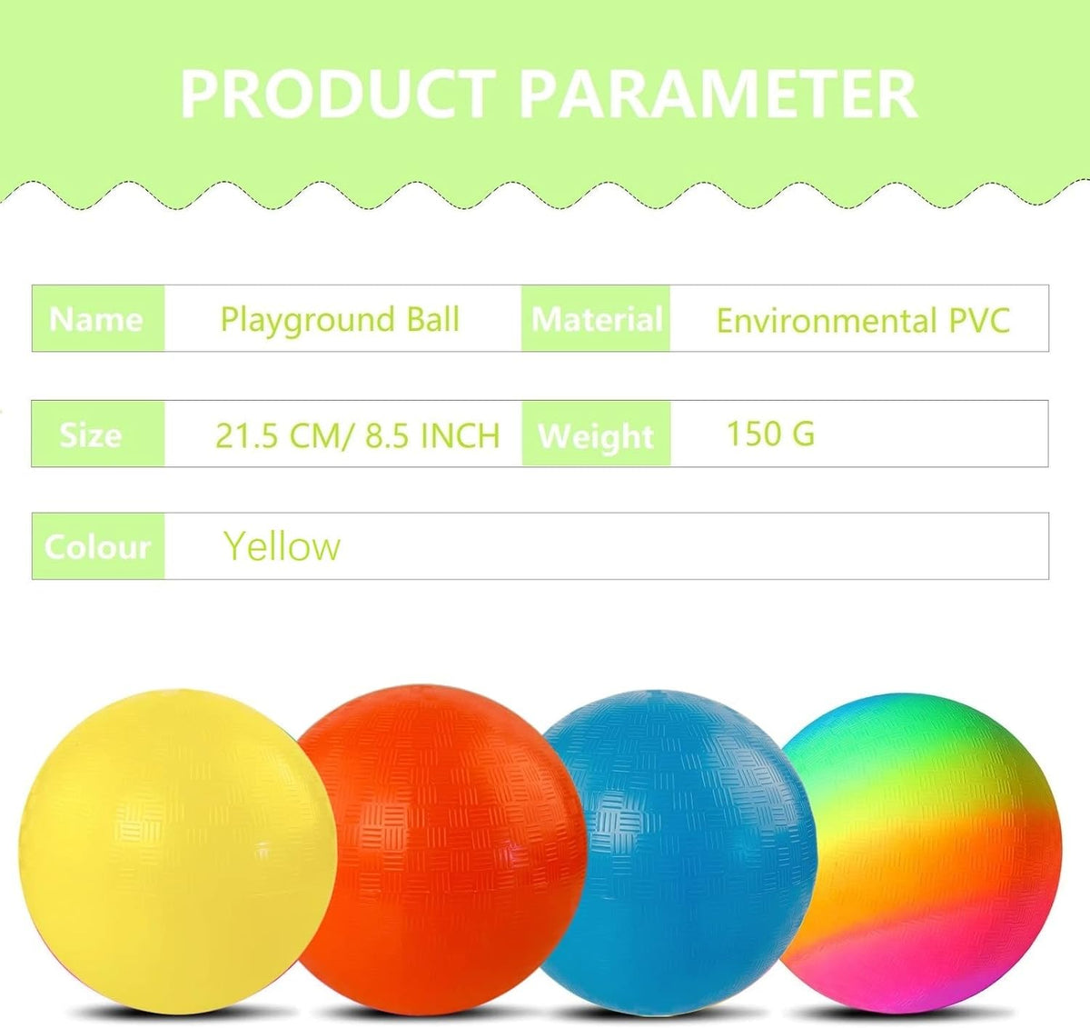YNHFIFI 8.5 inch rainbow playground ball for kickball, dodgeball and four square - view 18