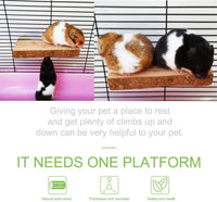 2Pcs Chinchilla Wood Ledge Hamster Wooden Flexible Platform Perch - 6 × 2.6 inch - image 2