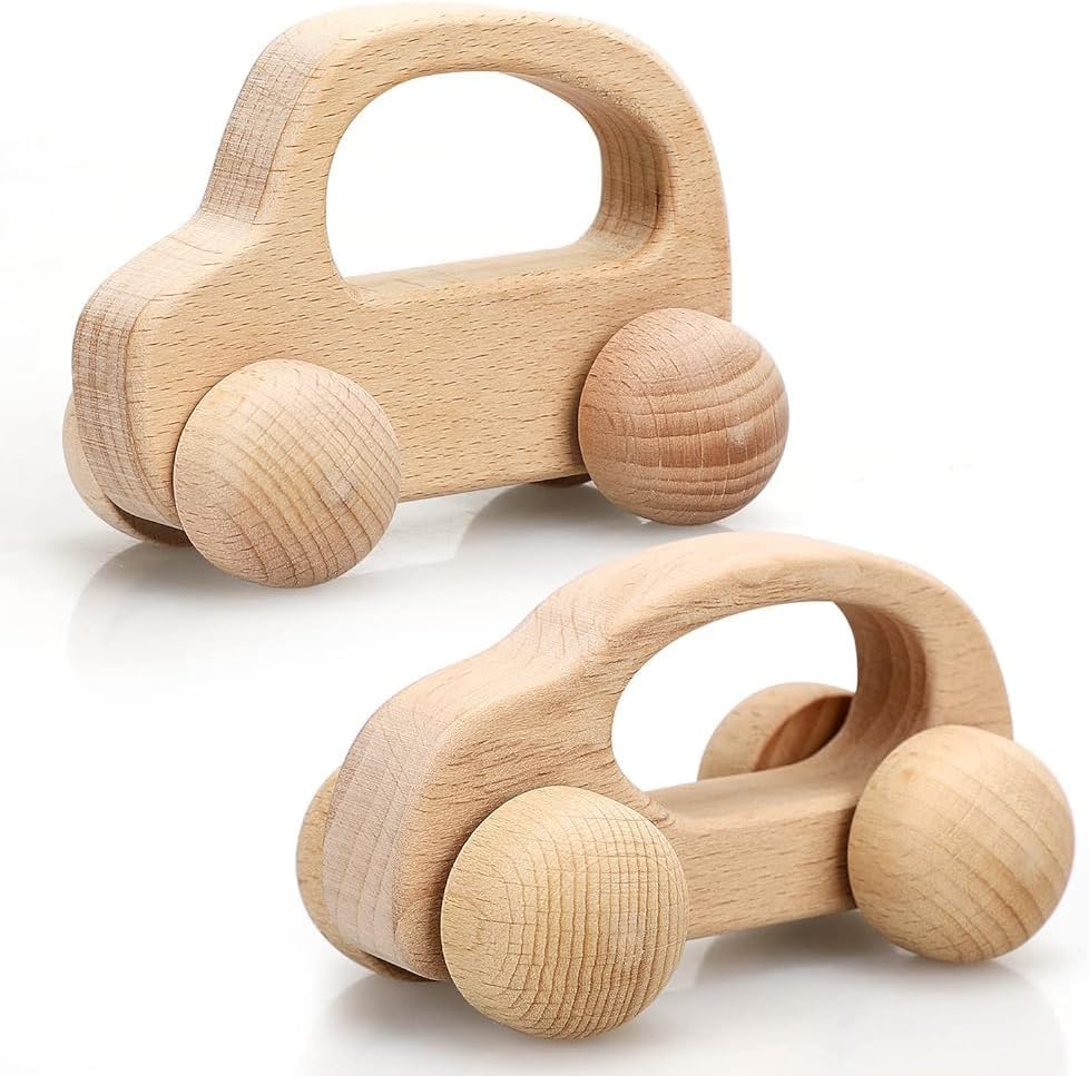 TOY Life Wooden Toys Cars, Montessori Baby Toys 6-12 Months - Car Set
