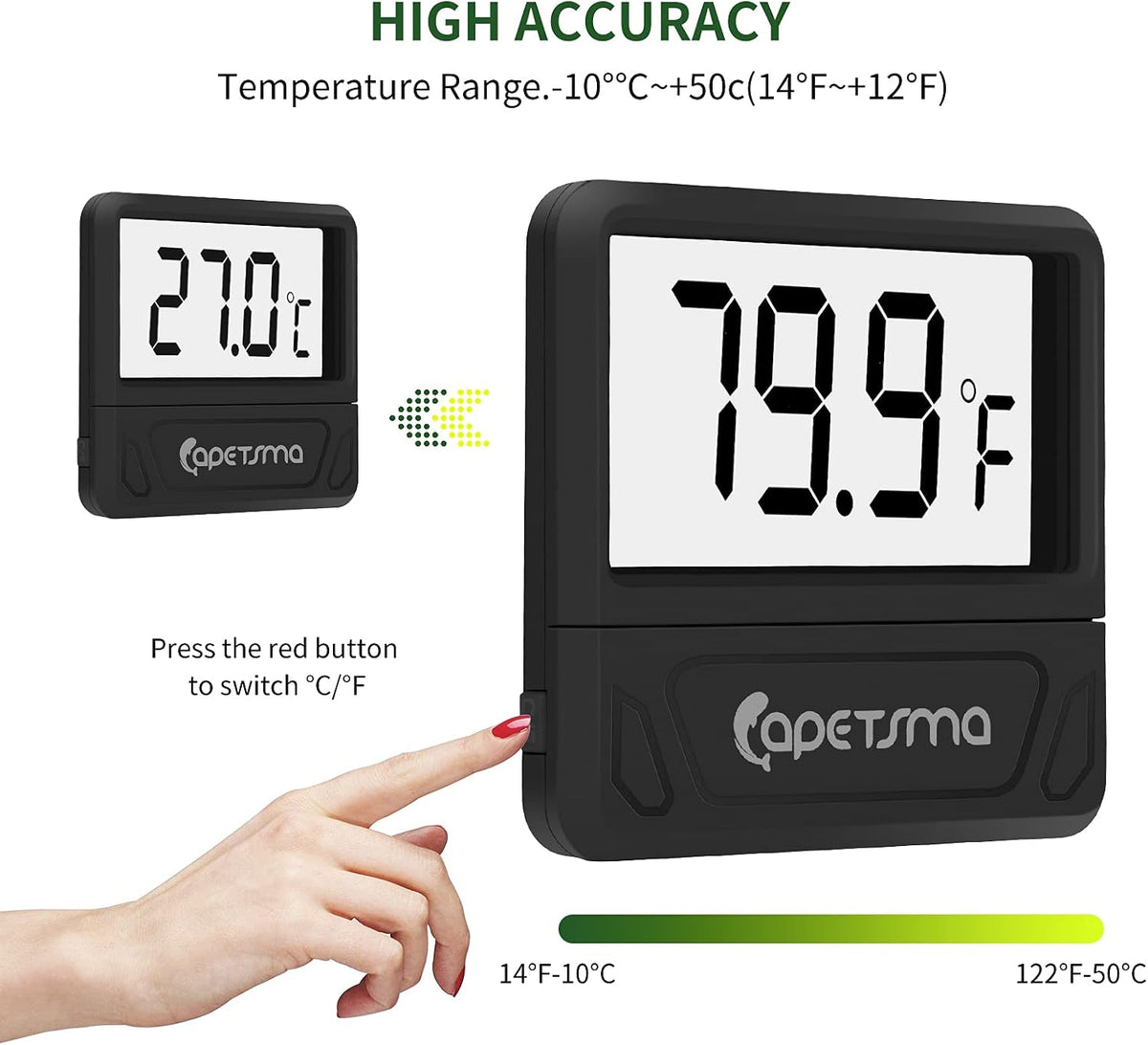 capetsma Aquarium Thermometer Digital Fish Tank Thermometer Accurate - image 3