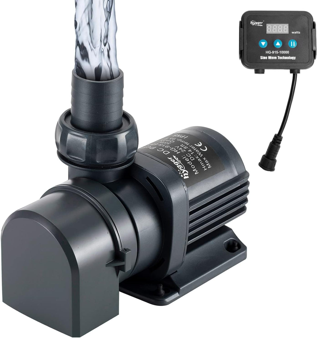 hygger 800GPH Quiet Submersible and External 24V Water Pump - 80w, 2650gph, 19.7ft