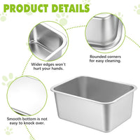 Stainless Steel Dog Water Bowl - 2 Pack-2 Gallon - image 4