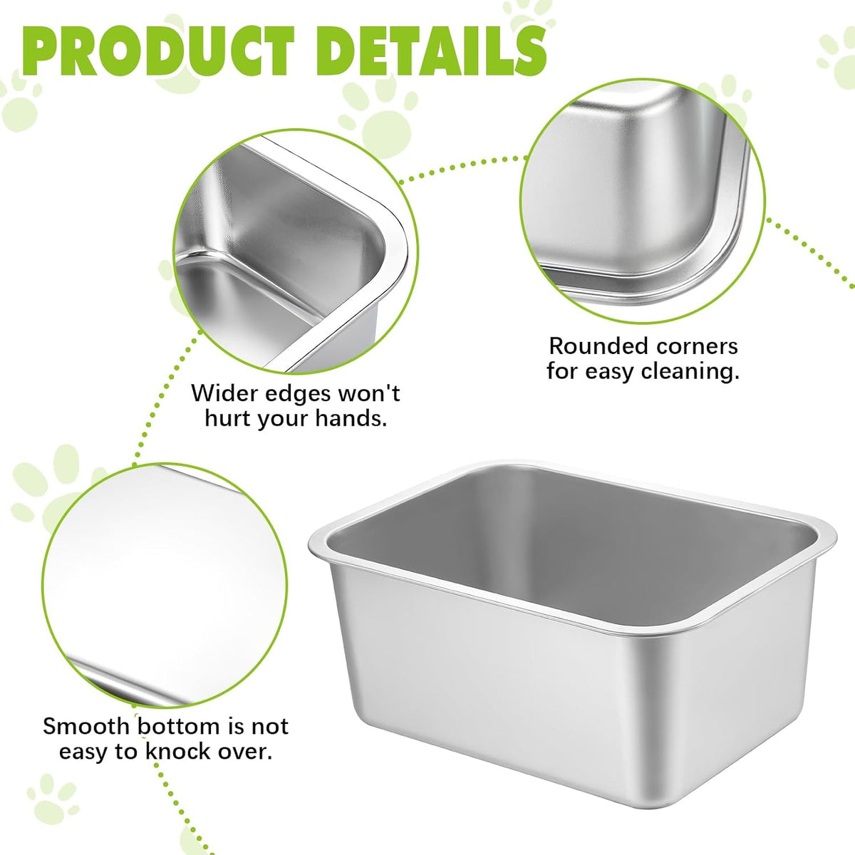 Stainless Steel Dog Water Bowl - 2 Pack-2 Gallon - image 4