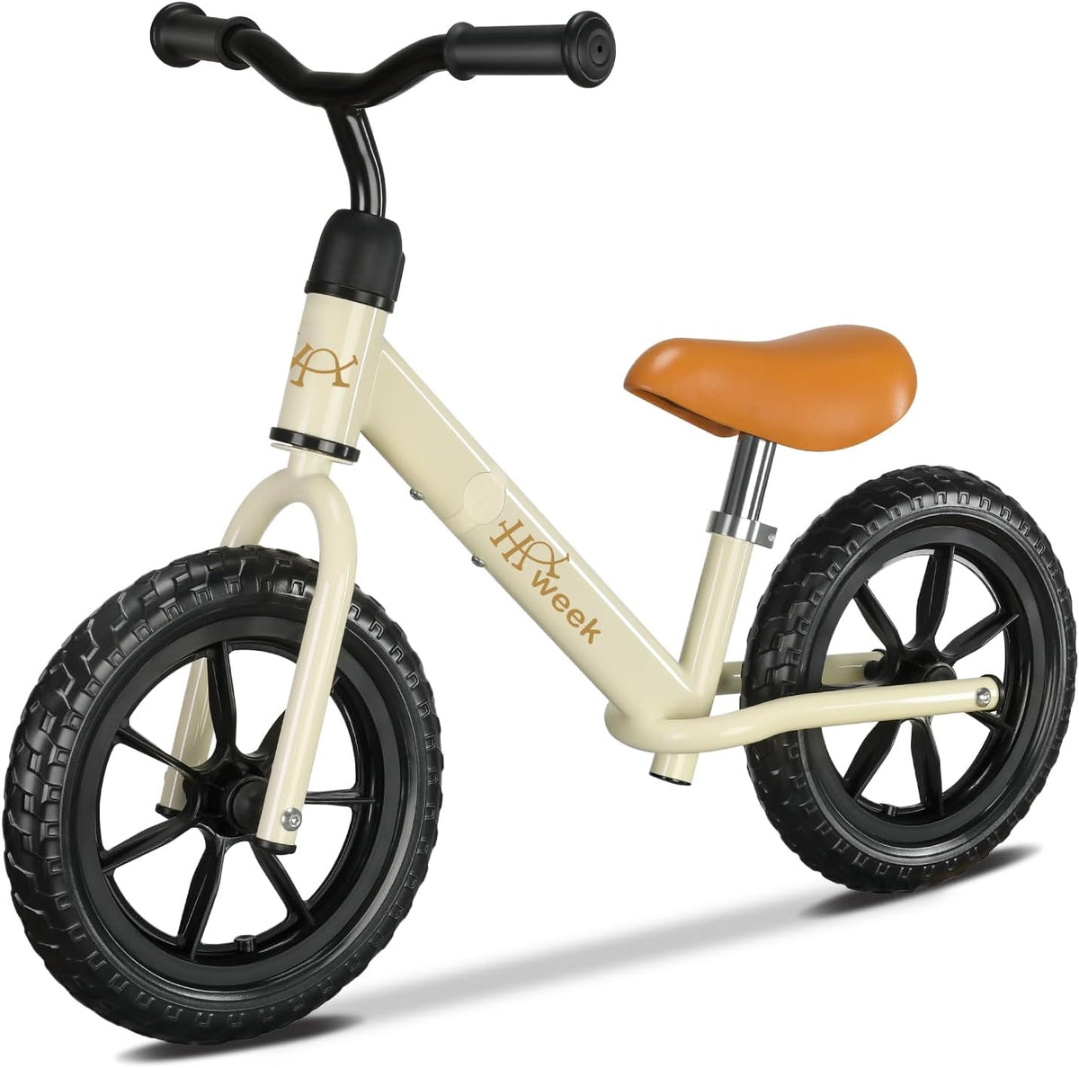 Toddler Balance Bike for 3-5 Year Old 12” No Pedal Training Bike Toys - Bk-white