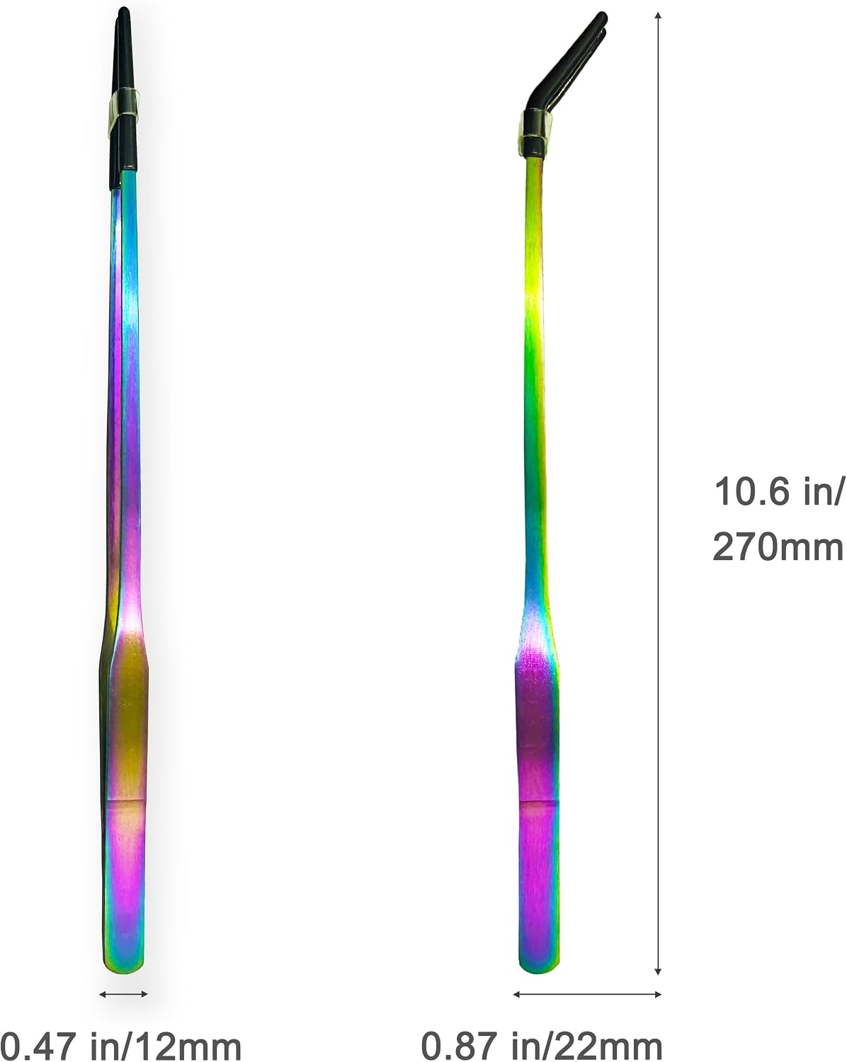 2 Pcs 10.6" Stainless Steel Reptile Feeding Tongs & Tweezers – Essentials for Reptiles And Amphibians - Colorful - image 3