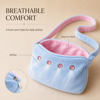 Cat Sling Carrier for Cats and Kittens - Blue-Small - image 2