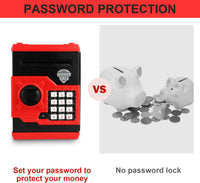 Pup Go ATM Piggy Bank for Kids, Password Electronic Kids Safe - Red - image 3